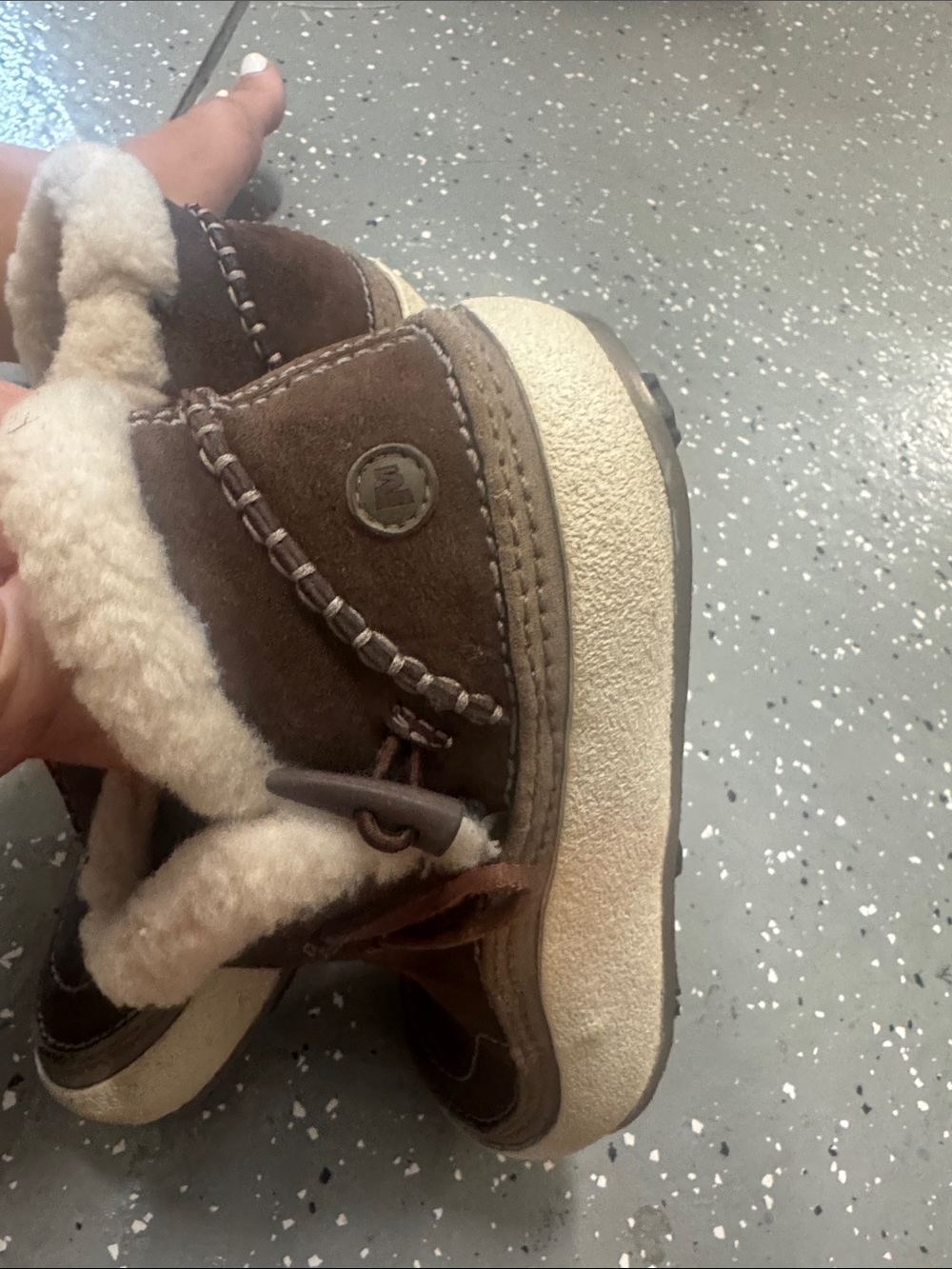 Women’s Merrill Brown Shearling-Lined Slip-On winter Shoes - Picture 6 of 6
